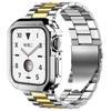 TPU Protector Case+Metal Strap For Apple Watch Ultra Band 49mm 45/44mm 41mm 40/38 Stainless steel Bracelet series 3 5 6 se 7 8 9