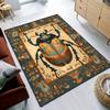 Vintage Beetle Design Rug for Boho Interiors | Floral Patterned Area Rugs | Unique Living Room Decor Skid resistant carpet