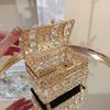1PC Jewelry Decorative Box, Gold Necklace Ring Silver Earrings Jewelry Storage Box, Luxury Desktop Crystal Storage Jewelry
