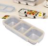 Snack Container   Proof Stainless Steel 3 Compartments Easy Cleaning Metal Snack Container