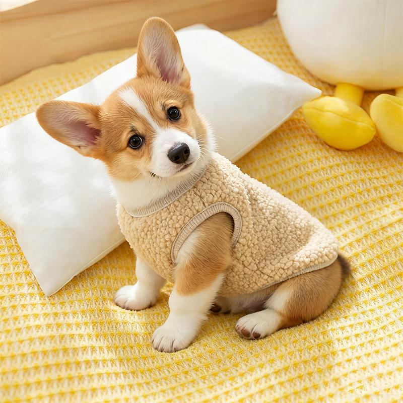 1PC Lambswool For Small Dogs Puppy Clothes Pets Supplies Pet Sweater Warm Cat Tops Soft Solid Winter Dog Sweater S-2XL