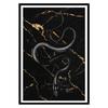 Cobra Gothic Tattoo Snake Black and Gold Luxury Wall Art Canvas Painting Prints Dark Living Room Home Modern Posters Mural Animals Ideal Decoration