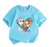 Kids Boys Girls 100% Cotton Short Sleeve Crew Neck T-Shirt, Cute Cartoon Puppy Friends Printed Casual Tees for Children Daily Wear Summer Soft Breatha