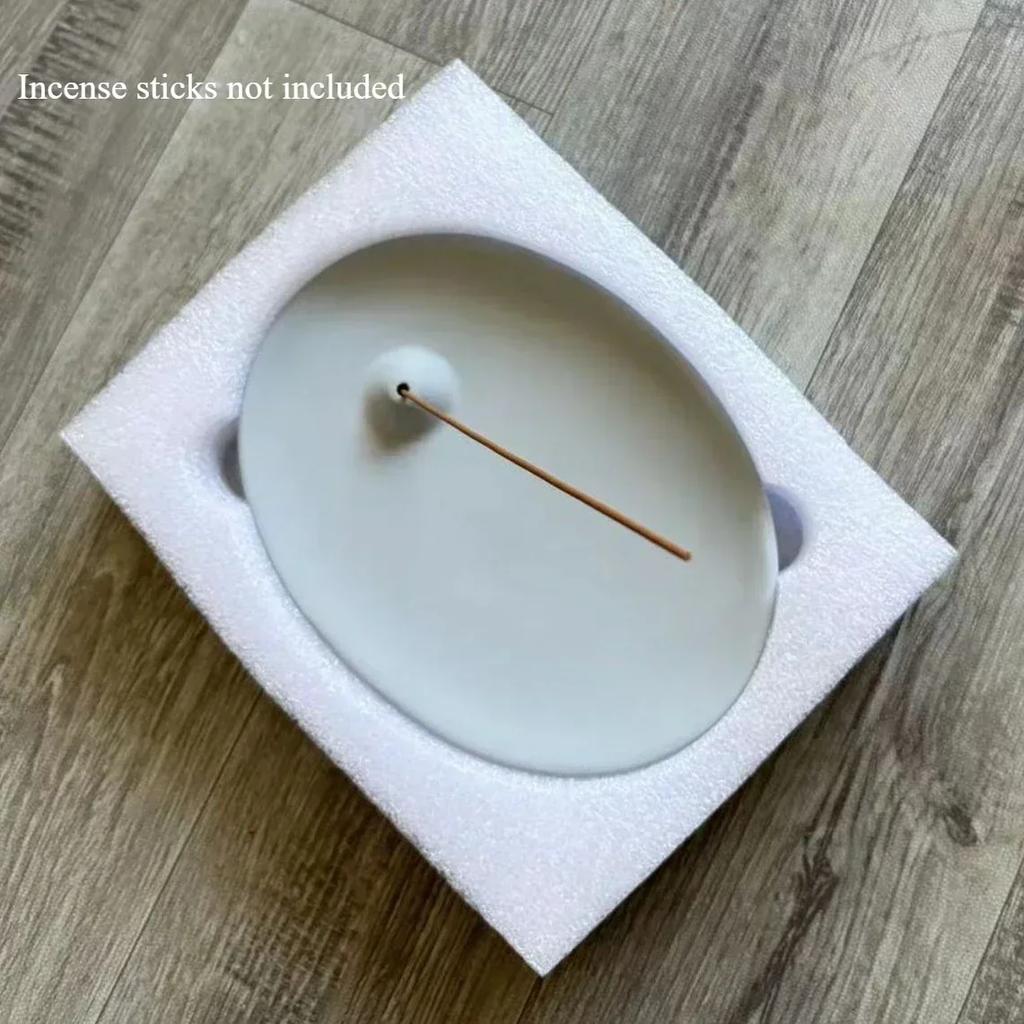 Oval Concrete Incense Stick Holder Incense Burner Stick Holder Line Plate Sandalwood Coil Base Yoga Studios Home Decoration Gift