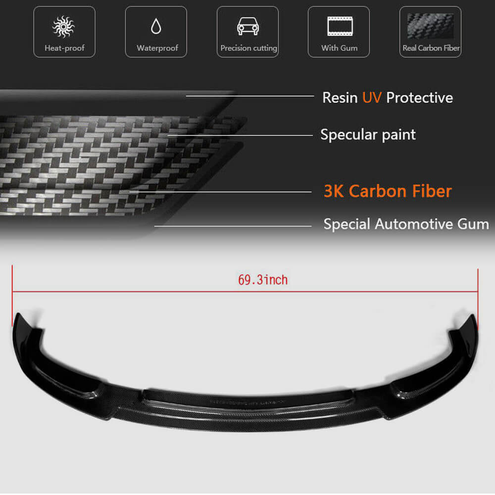 Front Bumper Lip Cover (for G37 SD 2009-2013, Carbon) for Infiniti G25/G35/37 (V36/CV36)