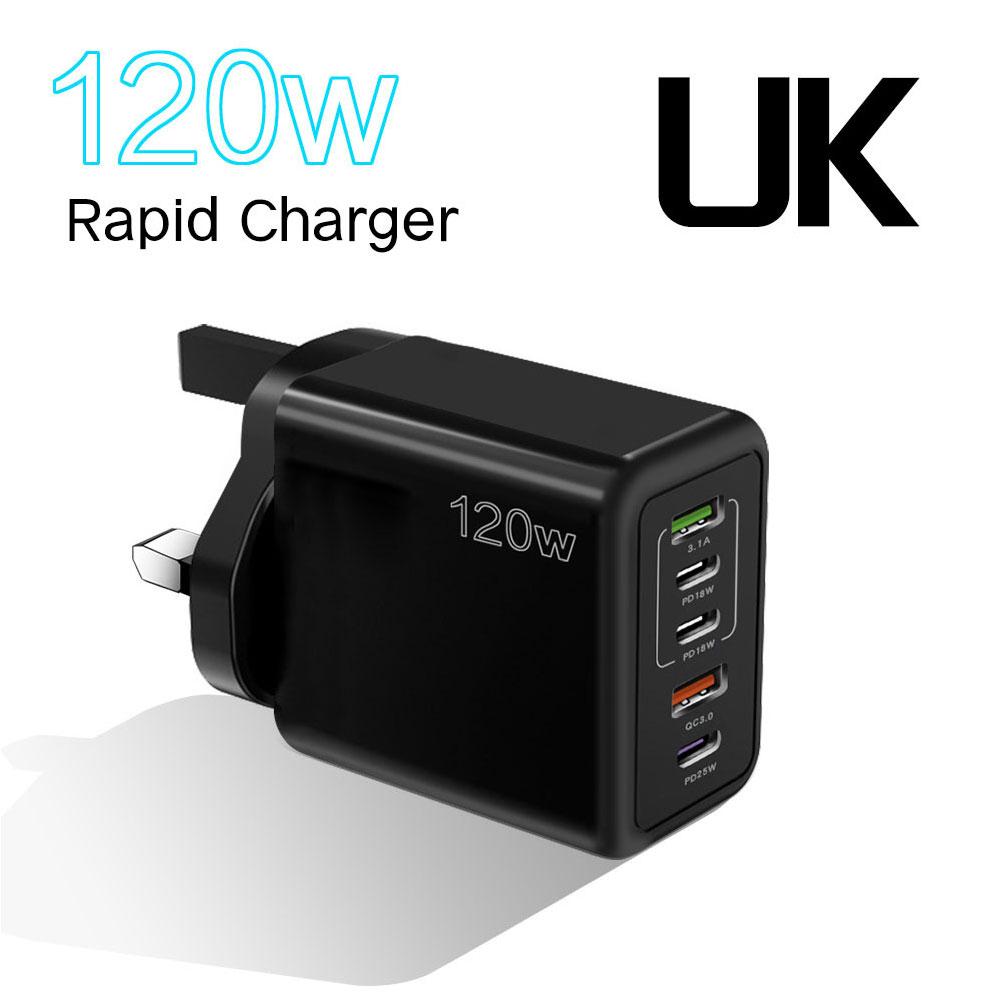 USB C Charger 120W Fast Charging Type C PD QC3.0 Mobile For IPhone Adapter Realme D3Z2