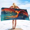 Phoenix Print Beach Towel Microfiber Oversized Travel Towels Lightweight Compact Beach Accessories for Swimming Camping Holiday