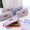Kawaii Cosmetic Storage Bag INS Simplicity Pen Bag Stationery Bag Woven Pencil Case  Travel