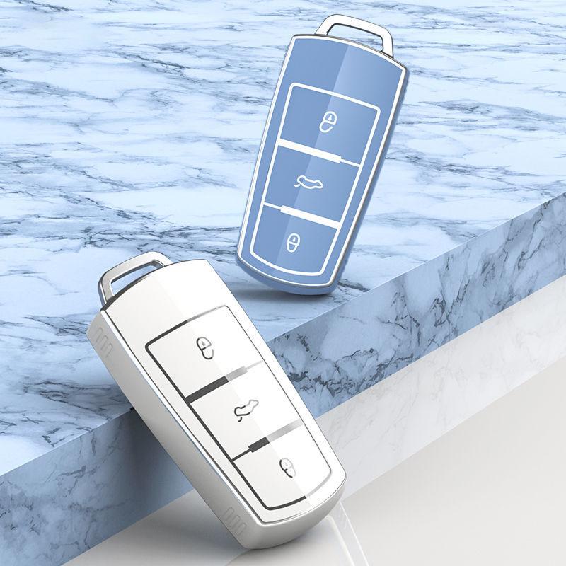 Soft Tpu Car Remote Key Case Cover Shell Fob For Volkswagen Vw Cc Passat B6 B7 Passat 3C Cc Car Key Protection Cover Accessories