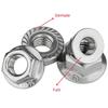 M2 M2.5 M3 M4 M5 M6 M8 M10 M12 M14 M16 M20 316/304 Stainless Steel Carbon Steel Hexagon Flange Nut Hex Lock Nuts With Pad