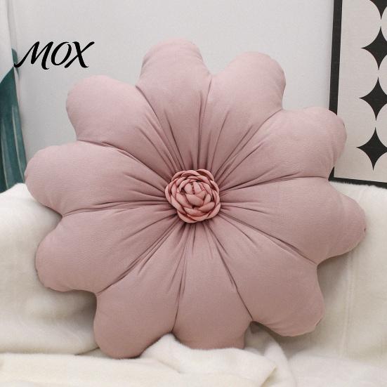 Stuffed Flower Shaped Pillow Round Throw Pillow, 16 Inch Decorative Cushion, Soft for Living Room Shape Sofa Couch Bed Chair Velvet Pillows