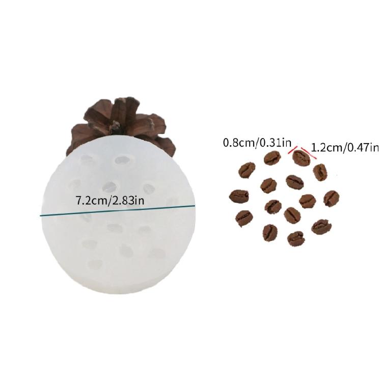 Coffee Bean Shaped Mold Handmade Chocolate Cake Mould Unique Epoxy Resin Mould
