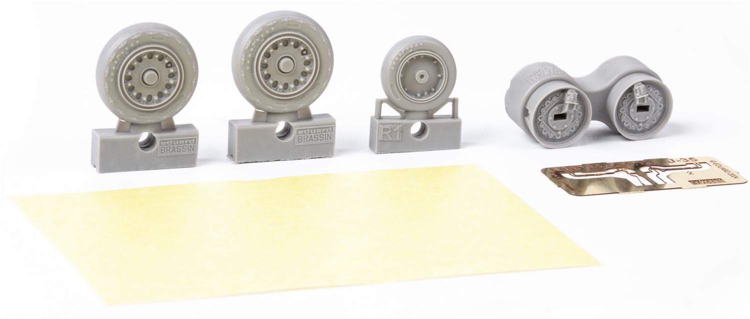

Eduard 1/48 Brassin Saab J35 Draken Wheel Type 1 (for Hasegawa) Plastic Model Kit Parts EDU648934