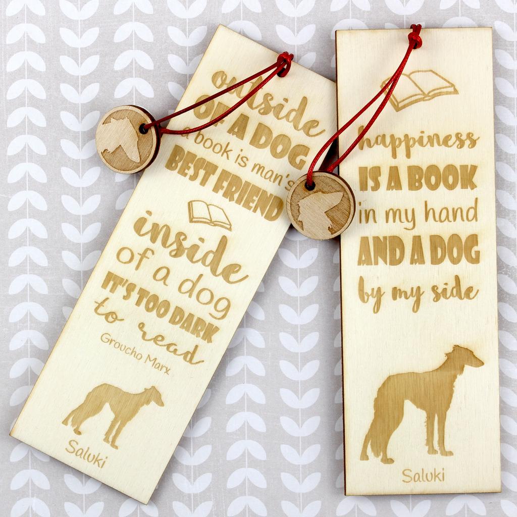 Saluki, Persian Greyhound, Arabian hound, Gazelle hound - dog bookmark, personalized bookmark, gift for bookworm from Art-Dog brand
