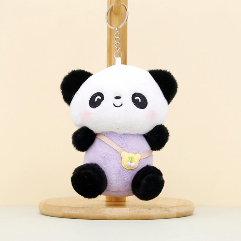 Cute Panda Plush Key Holder Soft Toy Adorable Bag Charm For Couples And Gifts