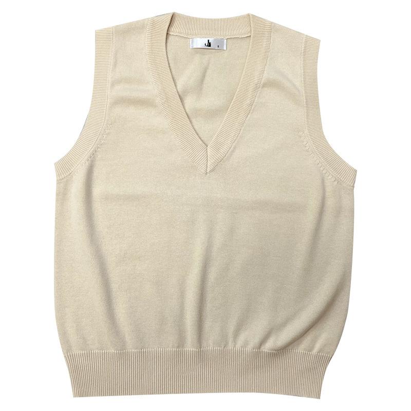 Fashion Comfortable Basic Pullover Sweater Uniform Undershirt Undershirt Sleeveless Thin Solid Color Female Student Knitwear