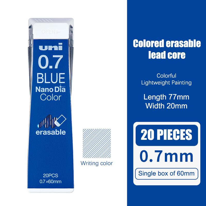 

1 шт. Япония Uni Цветной грифель 0,7 мм Стираемый механический карандаш Заправка Nano Dia 0,5-202Ndc 202Nd Ломающийся Милый Школьные Художественные Принадлежности