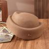 Women's Hat  Autumn Winter British Small Hat Women's Retro Beret Wool Hat