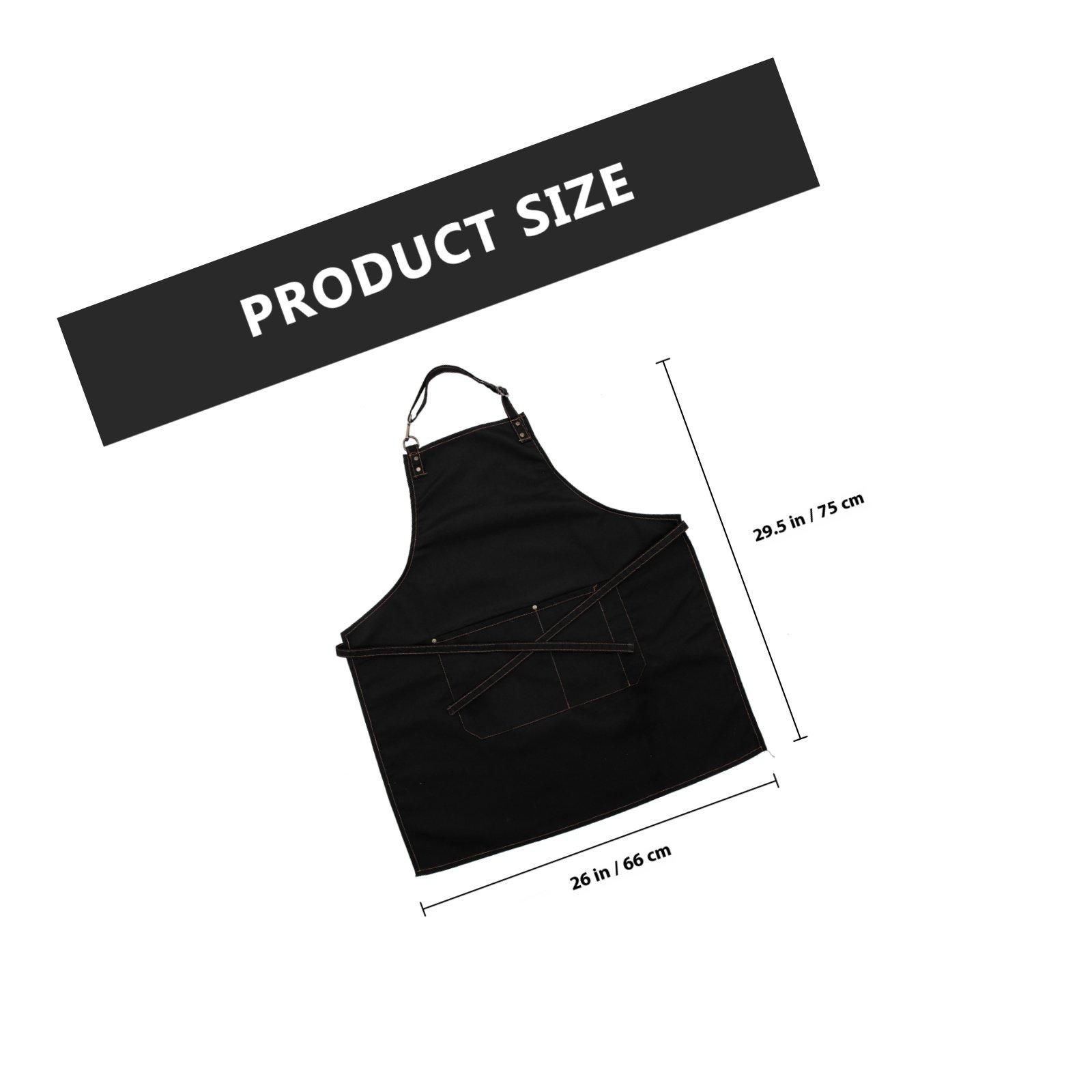 

High-Grade Hook Design Barber Apron Lightweight Wear-Resistant Simple Creative Apron for Coffee Shops Hotels Home Cooking Baking чорний