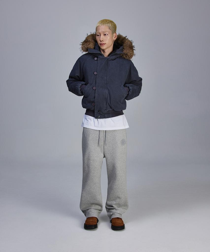 SCALLYWAG Flare Baggy Fleece-Lined Training Pants [Gray]