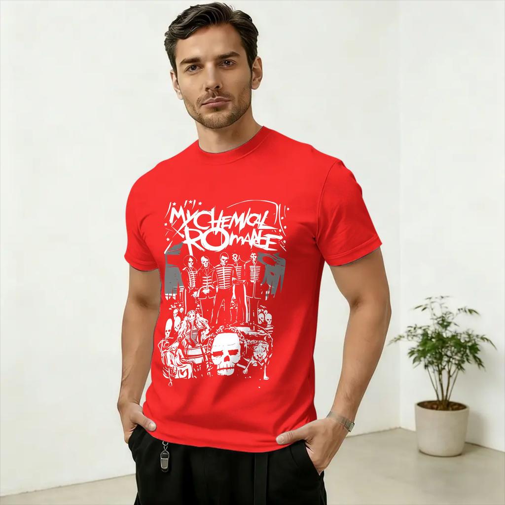Unisex's T-Shirt MCR Band The Black Parade 2026 Tour Merch Fashion Cotton Tee Shirt Short Sleeve T Shirts Round Collar 4XL 5XL 6XL
