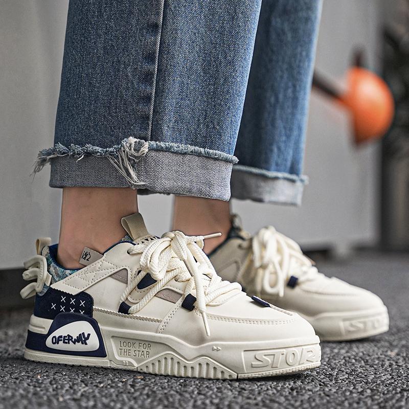 New Shoes for Men Sneakers thick sole Casual Fashionable Skateboard Shoes Male Low Top Platform Vulcanized Shoes Tenis Masculino