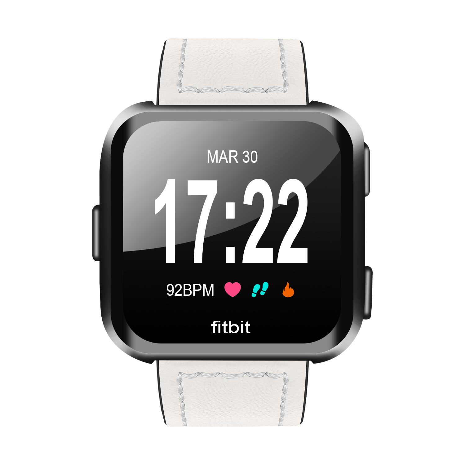 

Genuine Leather Wristwatch Band Replacement for Fitbit Versa Brown