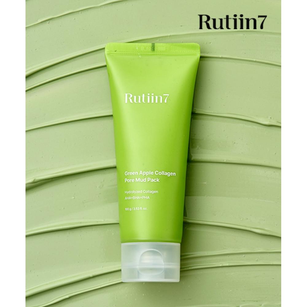Rutiin7 Green Apple Collagen Pore Mud Pack Green Apple Wash Off Pack 100g