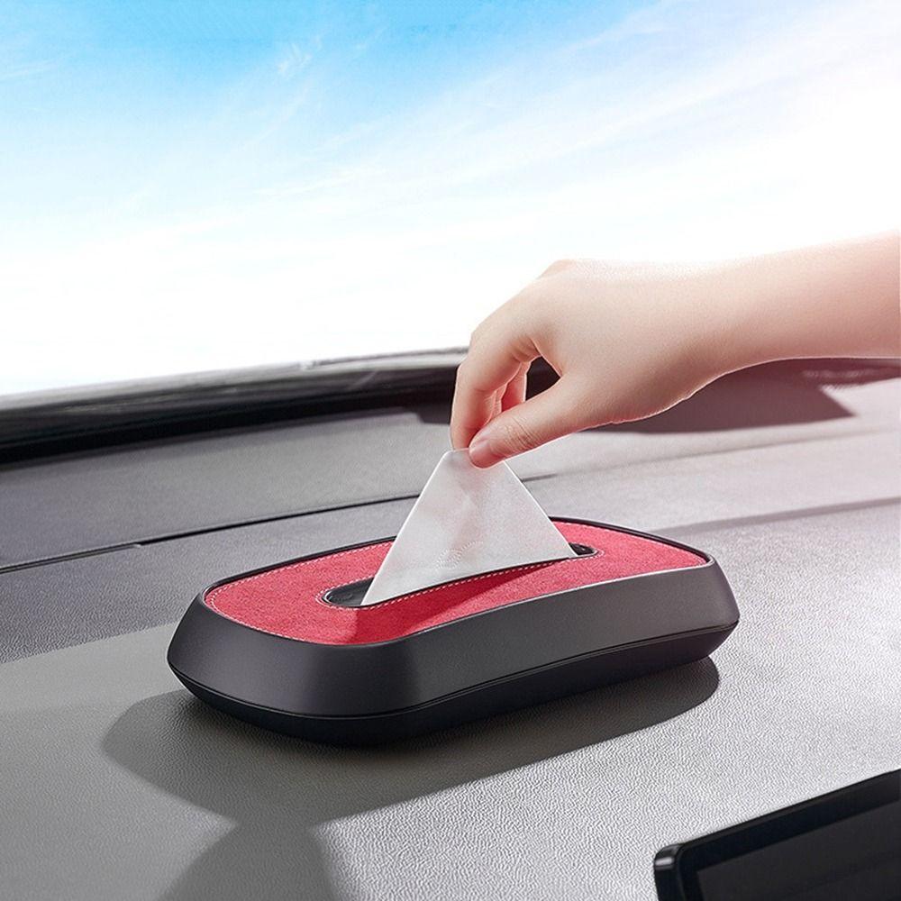 

PU Leather Auto Tissue Box Simple Sun Visor Organizer Backseat Napkin Holder Interior Accessories бежевый