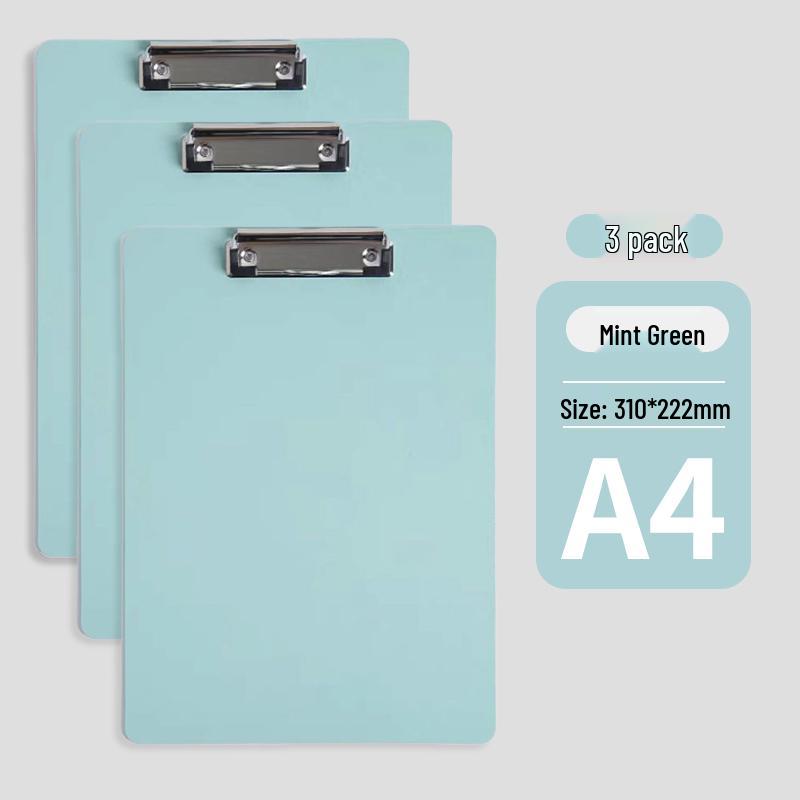 A4 Hardboard Writing Pad Clipboard with Paper Clip - Office Supplies