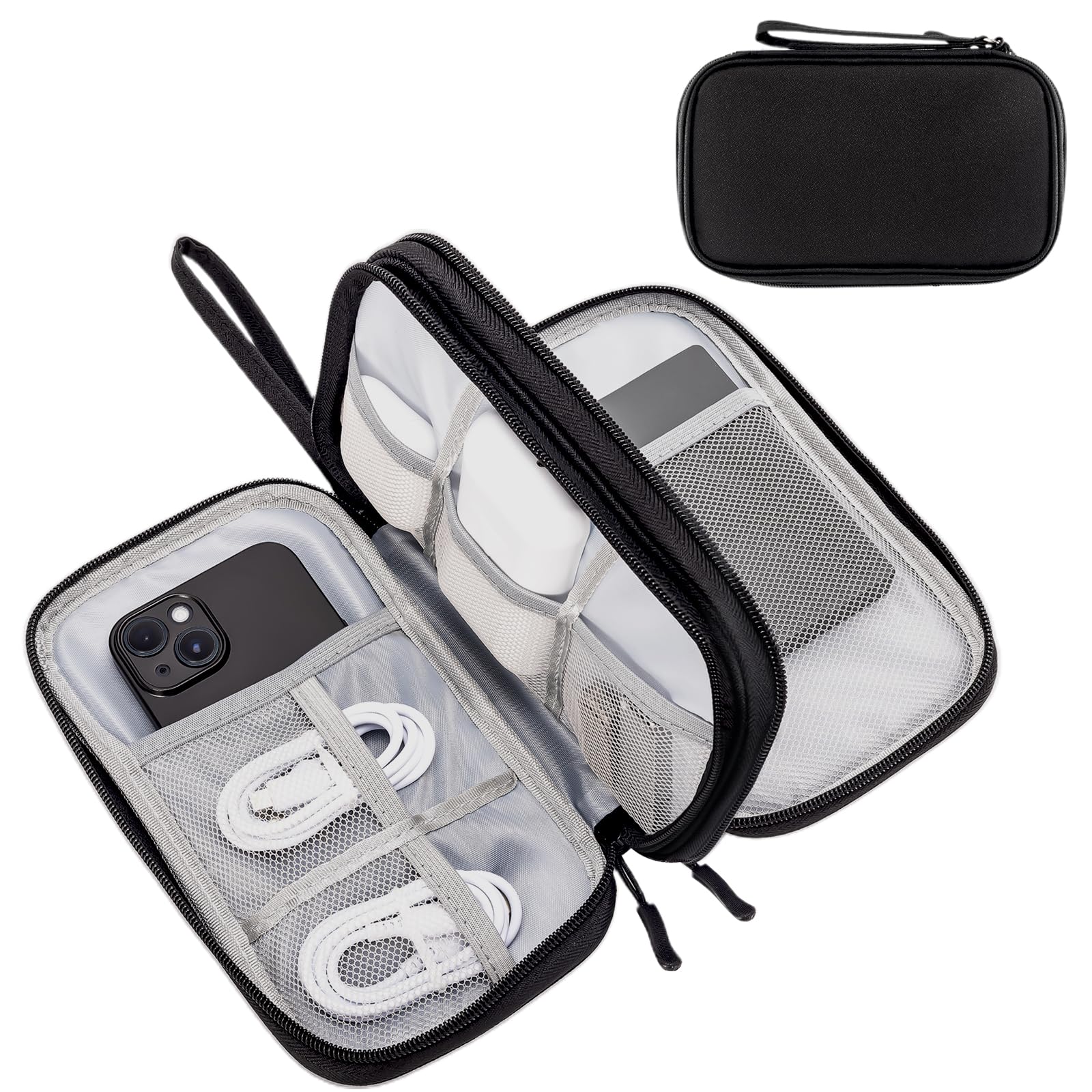 ProCase Gadget Large Charger and Cable Gadget PC Peripheral Accessory Cosmetic Organization HDD and Mobile Accessory Storage for Overseas Travel and чёрный