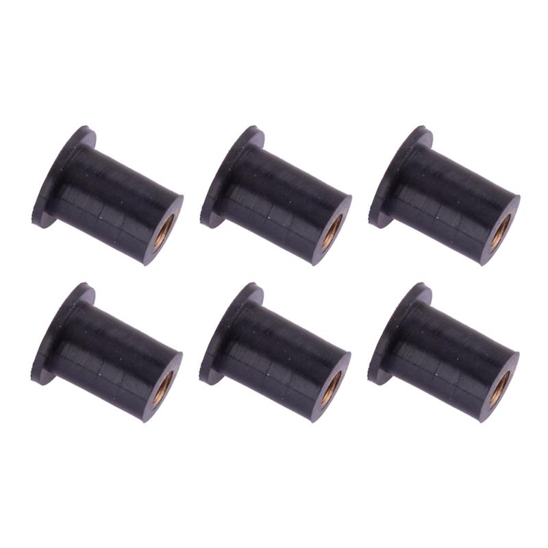 

90179-05523-00 90150-05024-00 6Pcs M5 Windshield Rubber Nut Fit For Yamaha Apex Nytro SRX RX1 Vector Phazer V Max Snowmobile