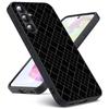 Black And White Grid For Samsung Galaxy S23 S24 S25 Ultra S22 Plus S21 Black Soft Case Waterproof Soft Case