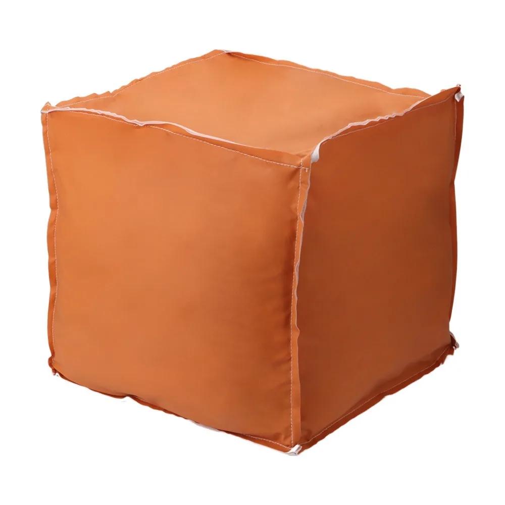 New PU Leather Storage Leg Bench Large Capacity Non-Slip Storage Pouf Cube Nordic Sofa Footstool Living Room оранжевый 2290₽