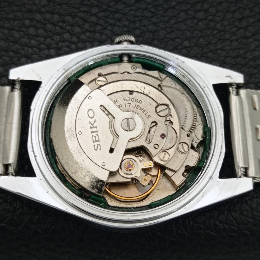 AUTOMATIC VINTAGE REFURBISHED SEIKO 5 JAPAN MENS GREEN DIAL WATCH a443993-1