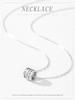 S925 Sterling Silver Women's Lucky Bead Clavicle Necklace