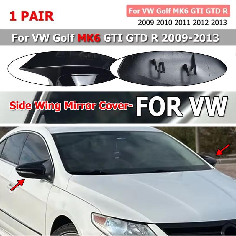 Rearview Mirror Cover Caps For VW MK6 Golf 6 GTI 2009-2013 Rear View Mirrors Case Tools Trim Holder Car Accessories