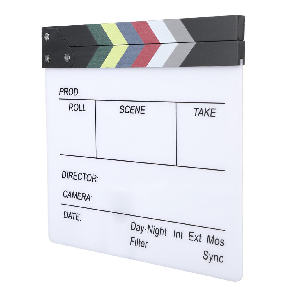 Film Clap Board Director Filming Clapper Board Clapboard Photo Prop for Decoration 30x27cm /
