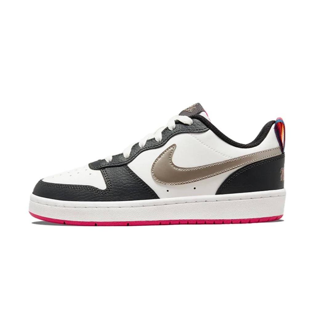 Nike Court Borough GS Black Berry Pink Lightweight Low top Skateboard Shoes Women's DJ0040-100(Team1713-)