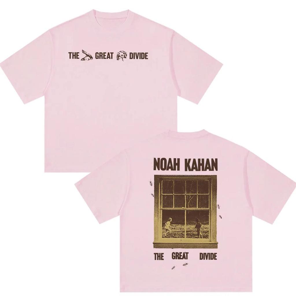 Noah Kahan The Great Divide Tour 2026 Graphic T Shirts Men's Women Harajuku Vintage Hip Hop Oversized Cotton T-shirt Streetwear