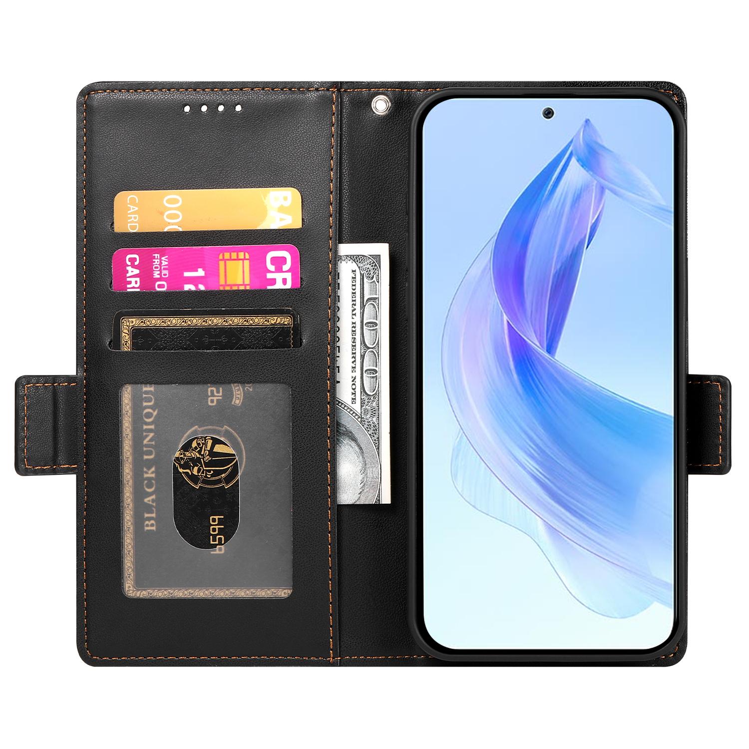 

For Honor X8c 4G Stand Case PU Leather Wallet Phone Cover Purple