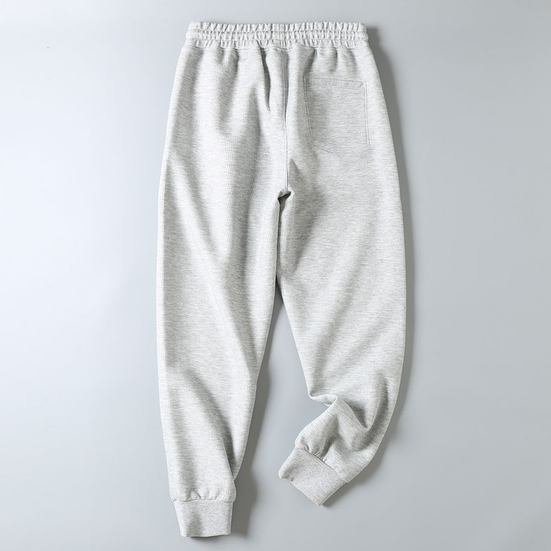 Original Export Surplus Plain Color Basic Versatile Style Autumn Men's Elastic Waist Sports Casual Jogger Knit Sweatpants