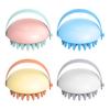 1/4Pcs Wash Brush Long Handle Removable Design Scrubbing Brush Anti-Slip Elastic Band Hair Cleaning Helper