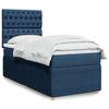 VidaXL Slatted Bed Base with Mattress Blue 90x190 Cm Fabric 3294224