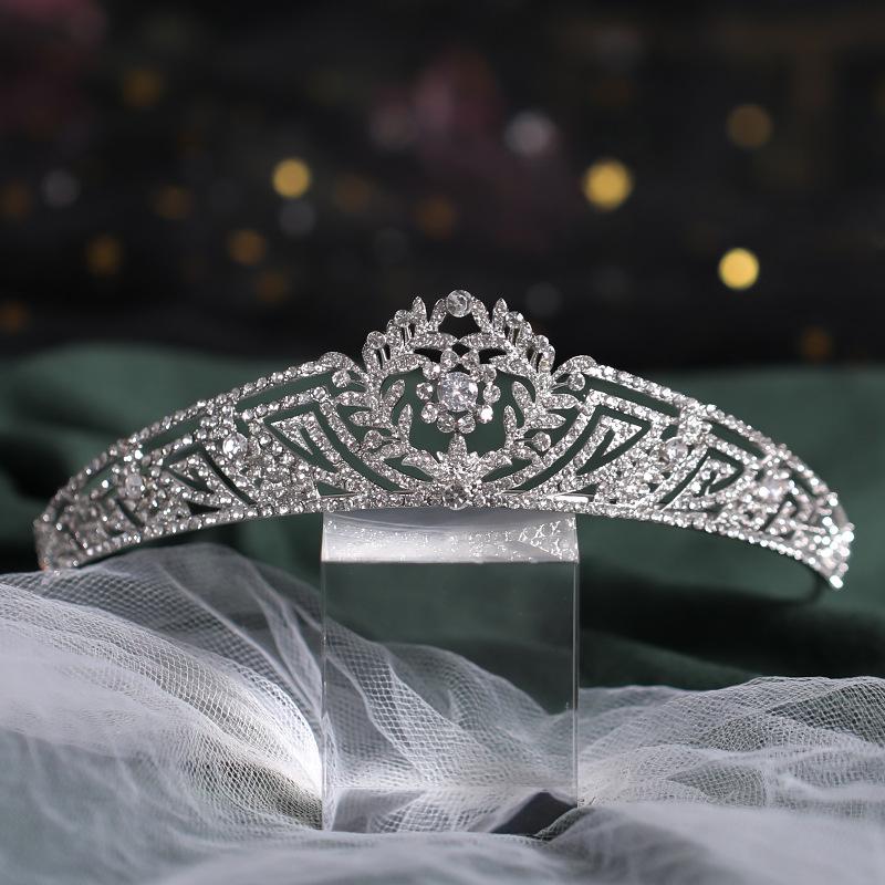 Tuanming Elegant Rhinestone Bridal Headpiece: Classic Alloy Wedding Hair Crown Accessory
