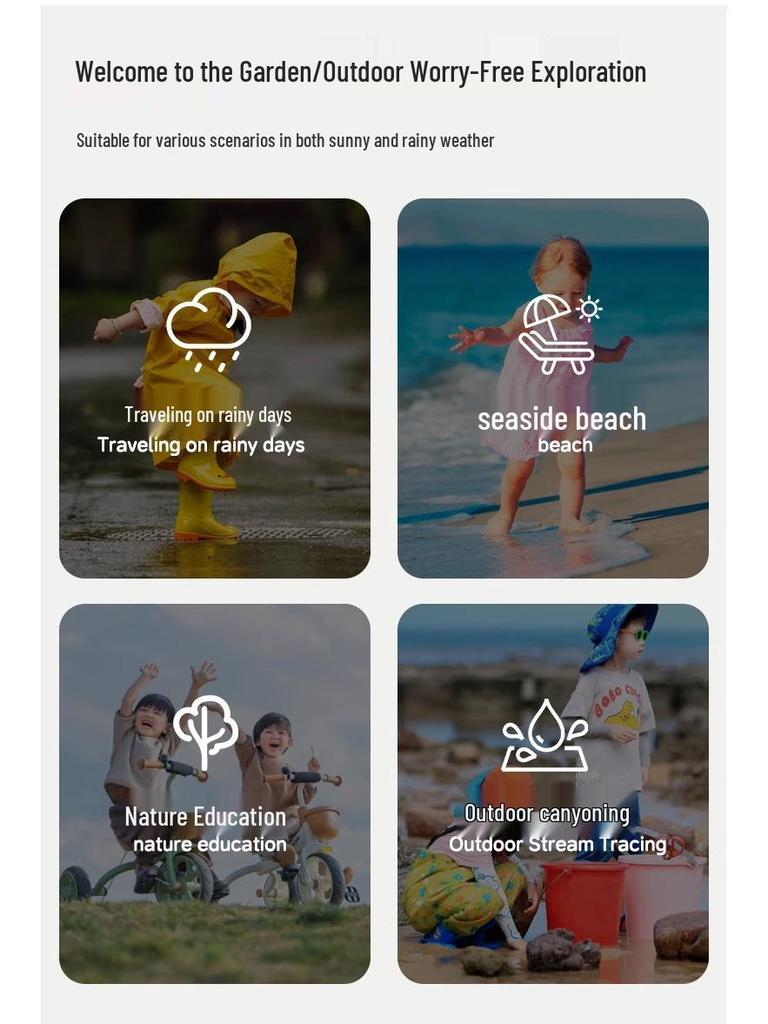 Cartoon Kids' Waterproof Rain Boots - Cute and Trendy for All Seasons