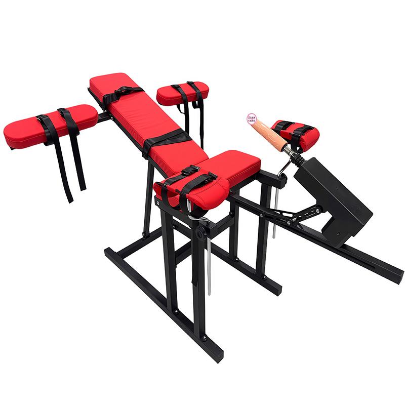 Pro BDSM Throne System: Open-Leg Spreader Chair with Built-In Sex Machine & 6-Point Restraint Harness sex furniture 18+