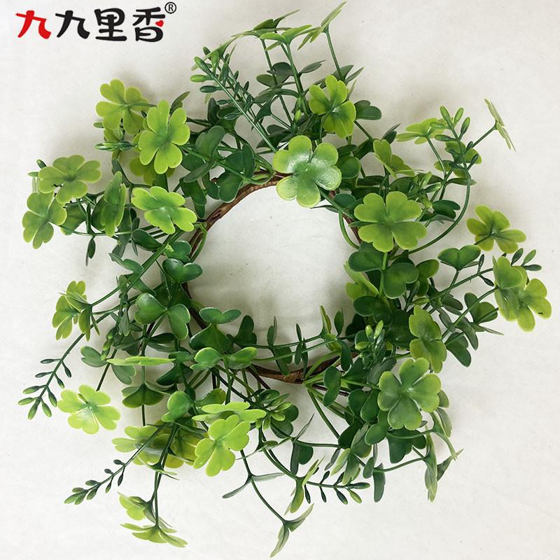 

Американский имитационный венок Венок со свечами Эвкалиптовый венок Венок из самшита Украшение стола для вечеринки Венок