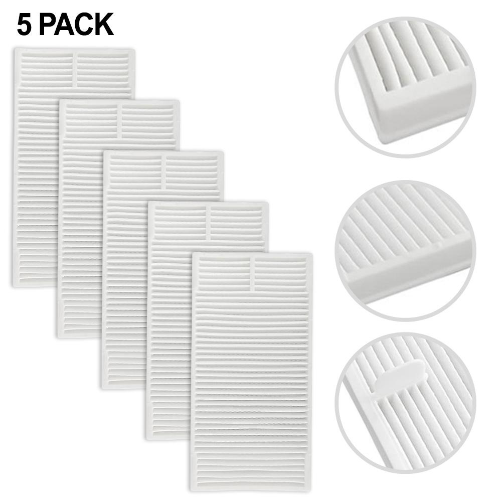 Replacement Filter Kit Compatible with For Eureka E20 Plus Robot Vacuum 5 Pieces for Dust and Particle Filtration