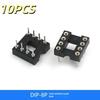 10Pcs Dip6 Dip8 Dip14 Dip16 Dip18 Dip20 Dip28 Dip40 Pins Round Hole Ic Socket Connector Dip 6 8 14 16 18 20 24 28 40 Pin Sockets